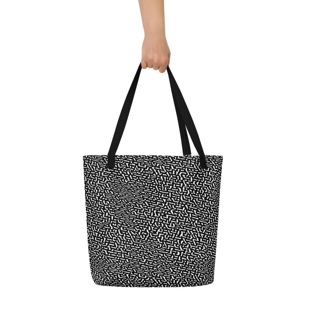 Ink Static on Large Tote Bag W/ Pocket — Front