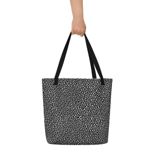Ink Static on a Large Tote Bag W/ Pocket