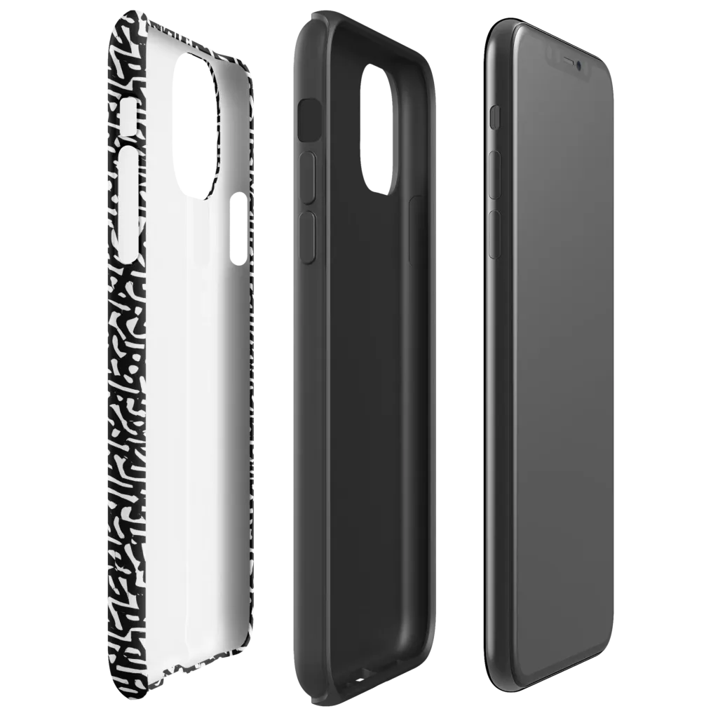 Ink Static on Tough Case for iPhone® — Right