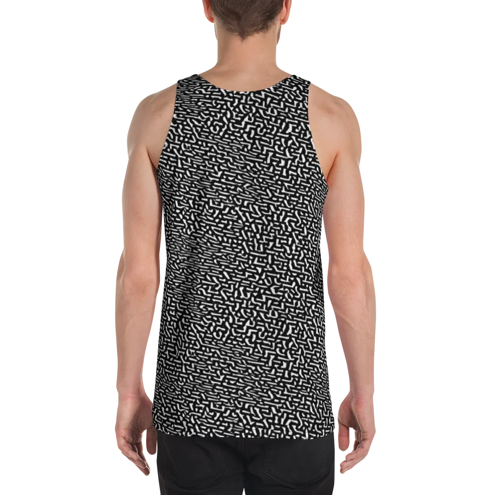 Ink Static on Men's Tank Top — Back