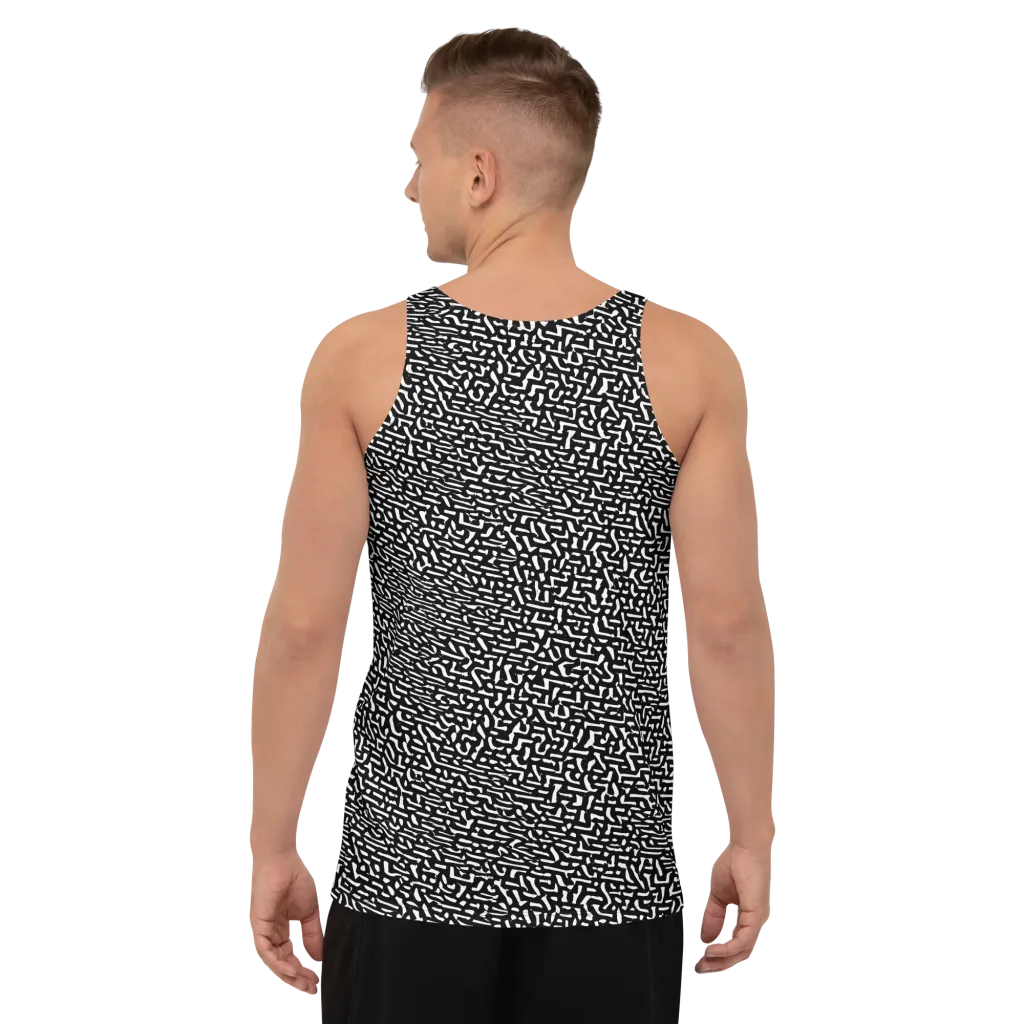Ink Static on Men's Tank Top — Back