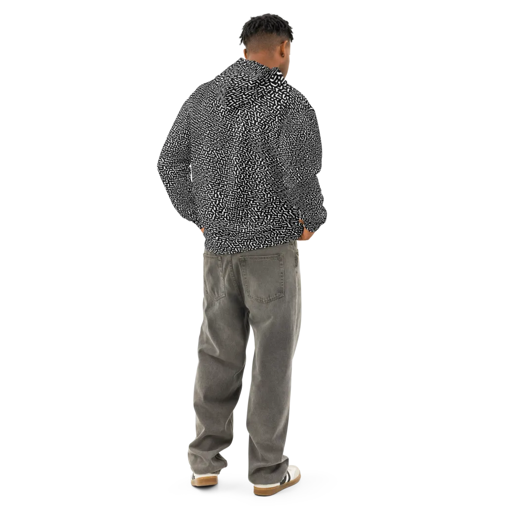Ink Static on Cotton Hoodie — Back