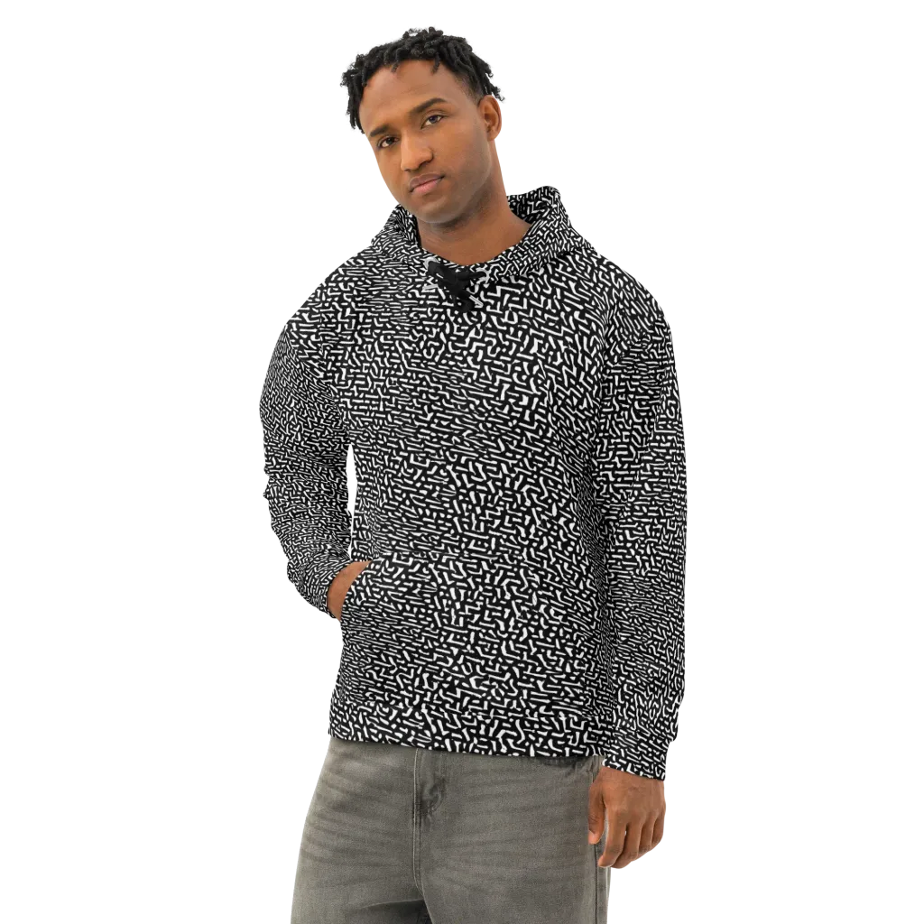 Ink Static on Cotton Hoodie — Left Front