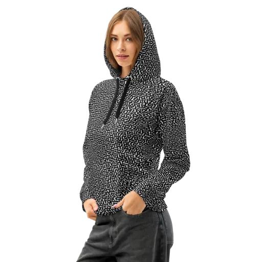 Ink Static on a Cotton Hoodie