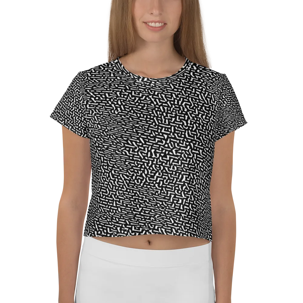Ink Static on Crop Tee — Front