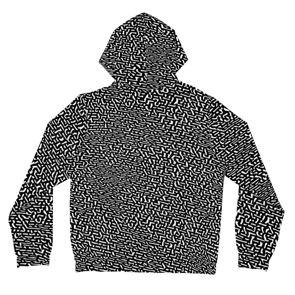 Ink Static on Women's Full-Zip Hoodie — Back