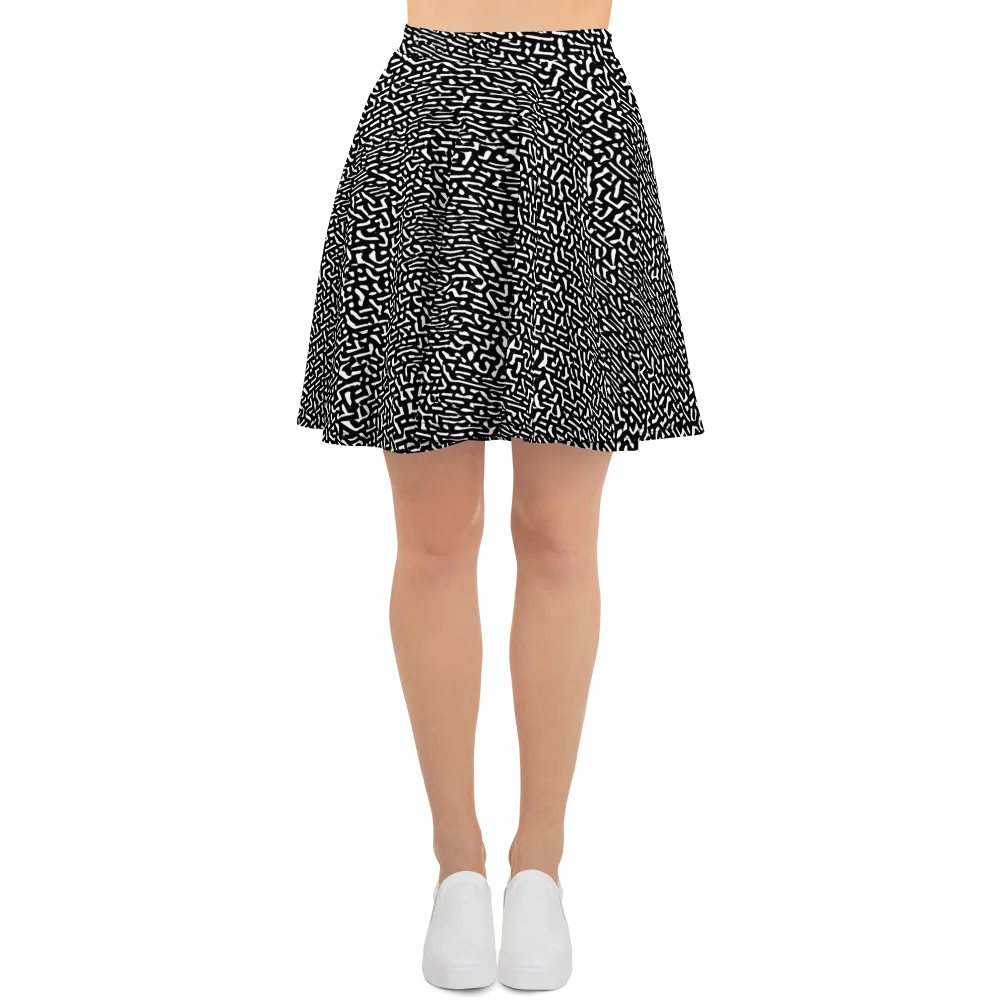 Ink Static on Skater Skirt — Front