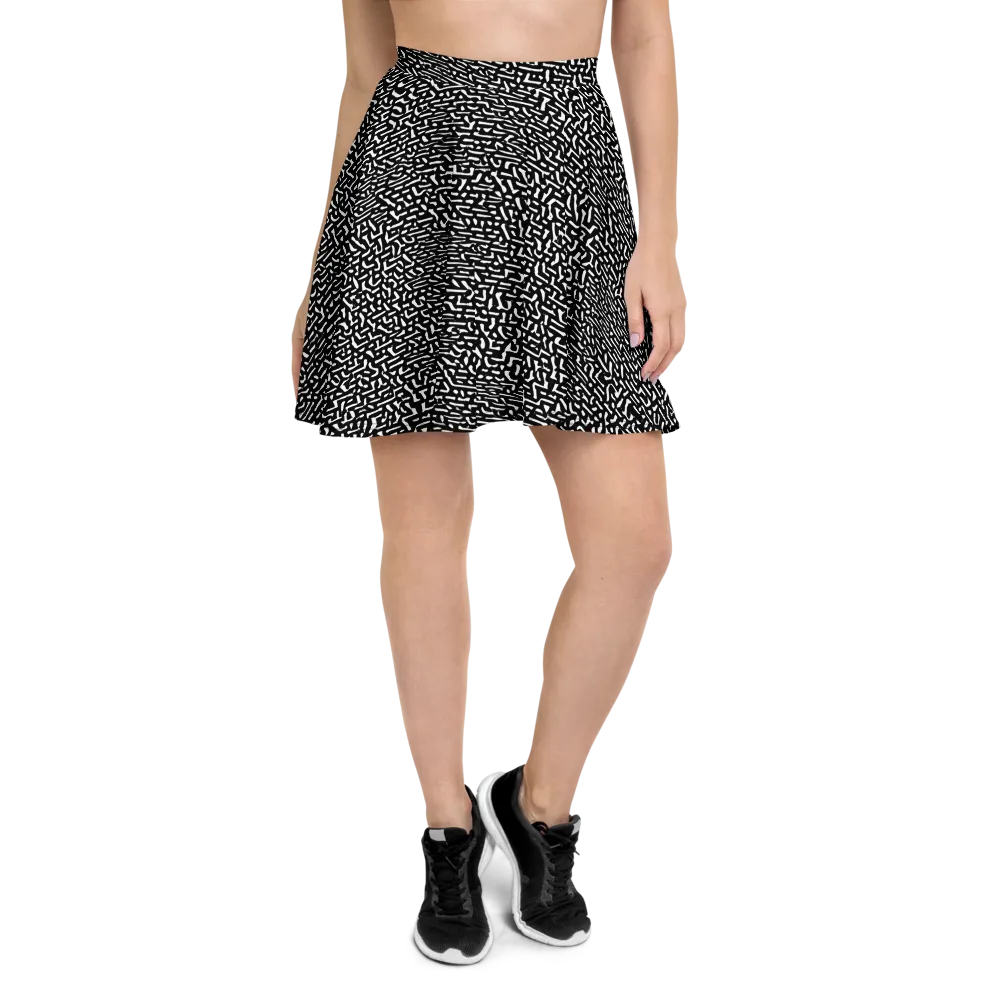 Ink Static on Skater Skirt — Front