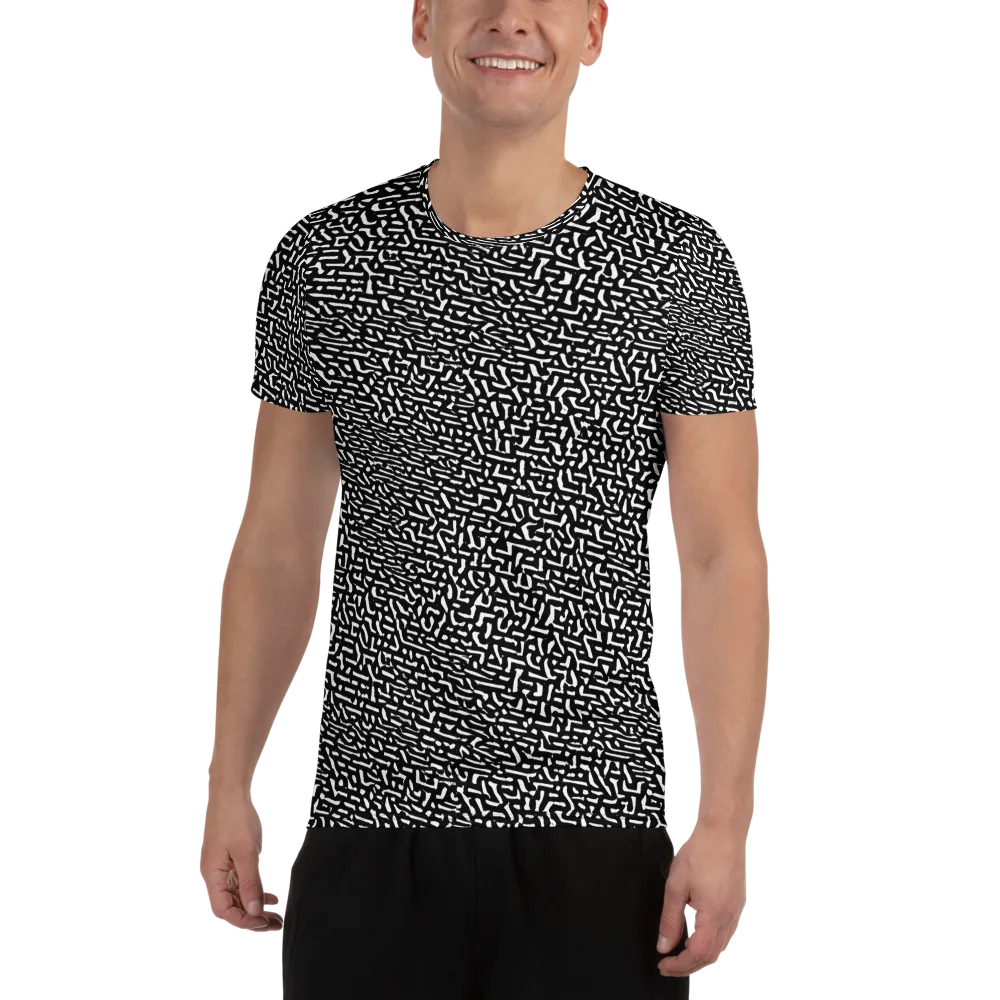 Ink Static on Men's Athletic T-Shirt — Front