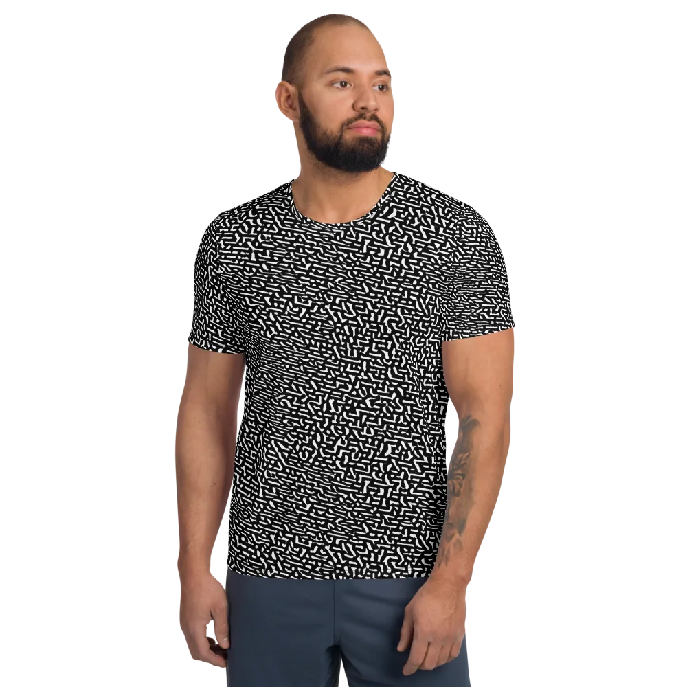 Ink Static on Men's Athletic T-Shirt — Front