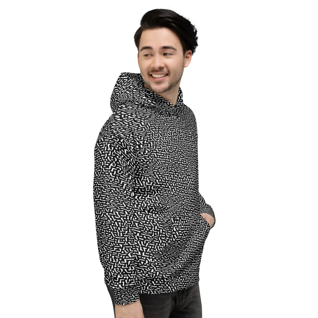 Ink Static on Hoodie — Right