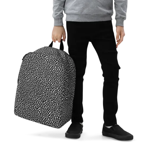 Ink Static on a Minimalist Backpack