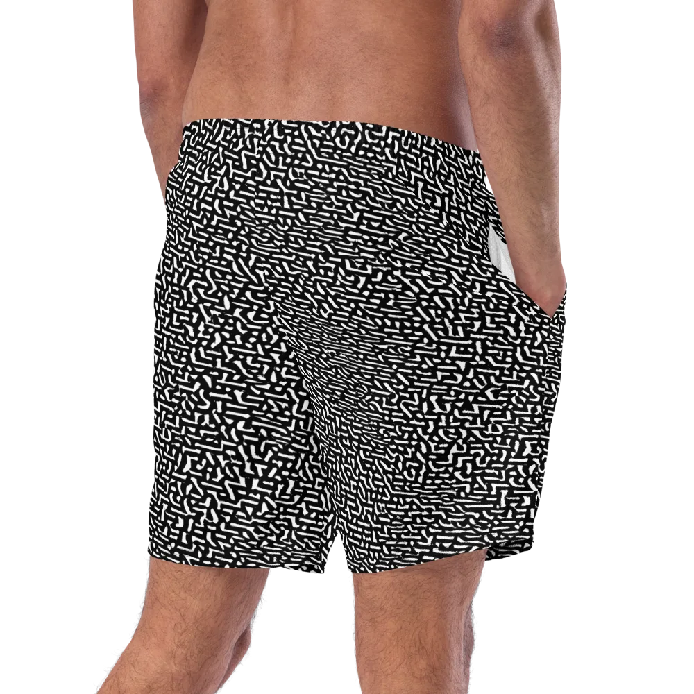 Ink Static on Swim Trunks — Right Back