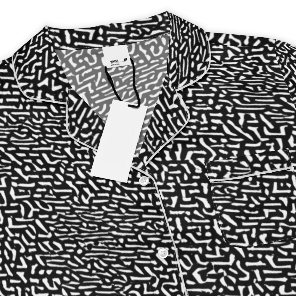 Ink Static on Women's Short Sleeve Pajama Top — Product details