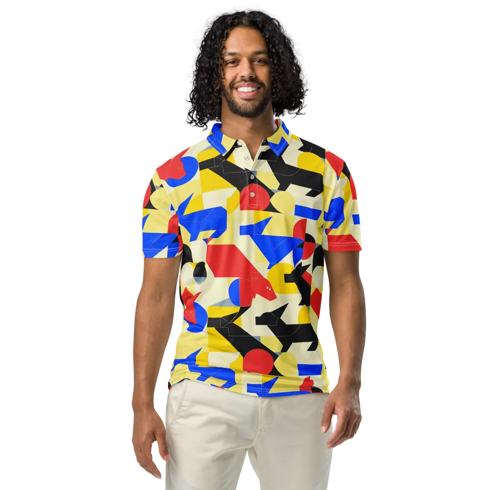 Bauhaus Wilds on Men's Slim Fit Polo Shirt — Front
