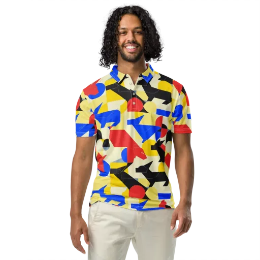 Bauhaus Wilds on a Men's Slim Fit Polo Shirt