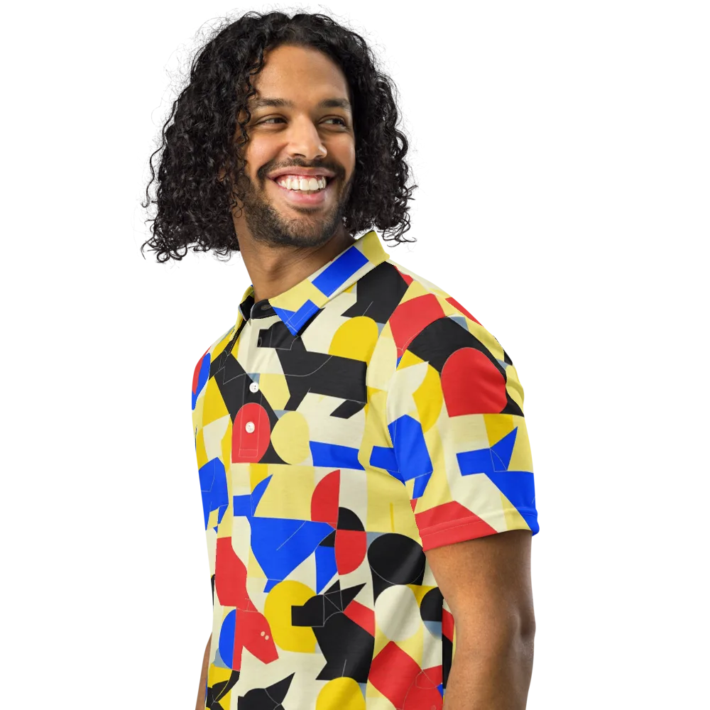 Bauhaus Wilds on Men's Slim Fit Polo Shirt — Left Front