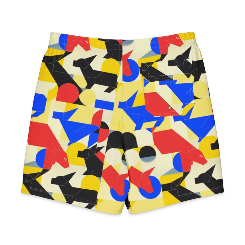 Bauhaus Wilds on Men's Board Shorts — Back