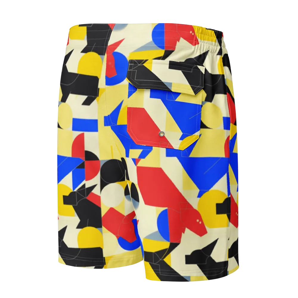 Bauhaus Wilds on Men's Board Shorts — Back