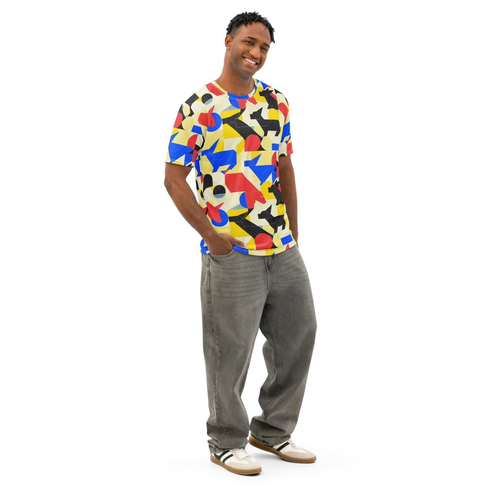 Bauhaus Wilds on Men's Cotton Crew Neck T-Shirt — Right Front