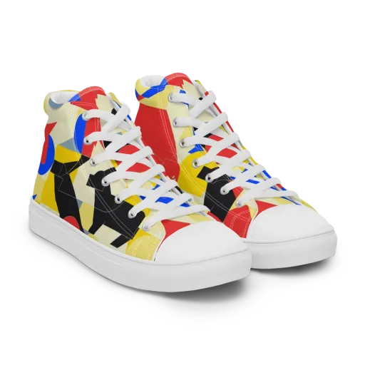Bauhaus Wilds on a Men's High Top Canvas Shoes
