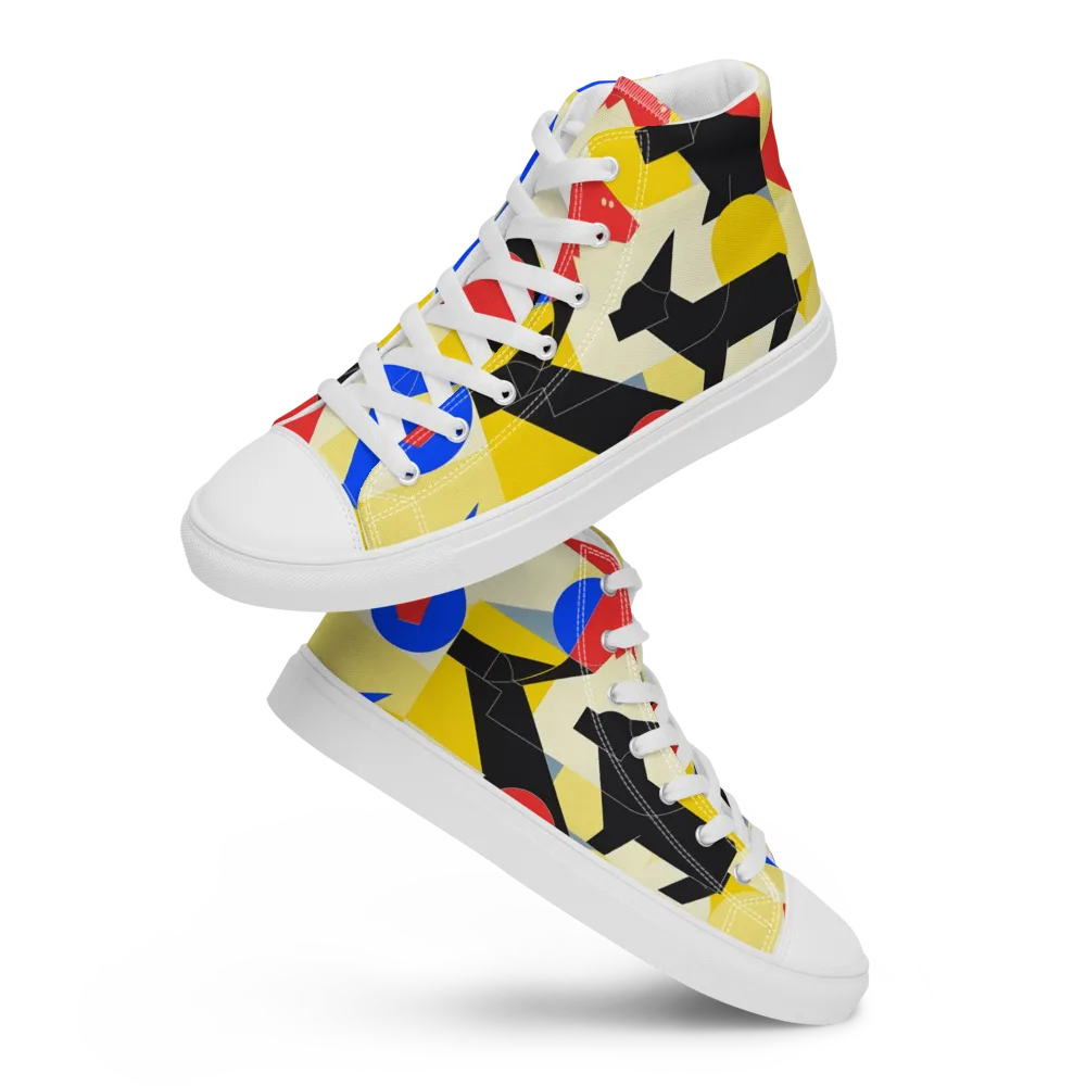Bauhaus Wilds on Men's High Top Canvas Shoes — Front