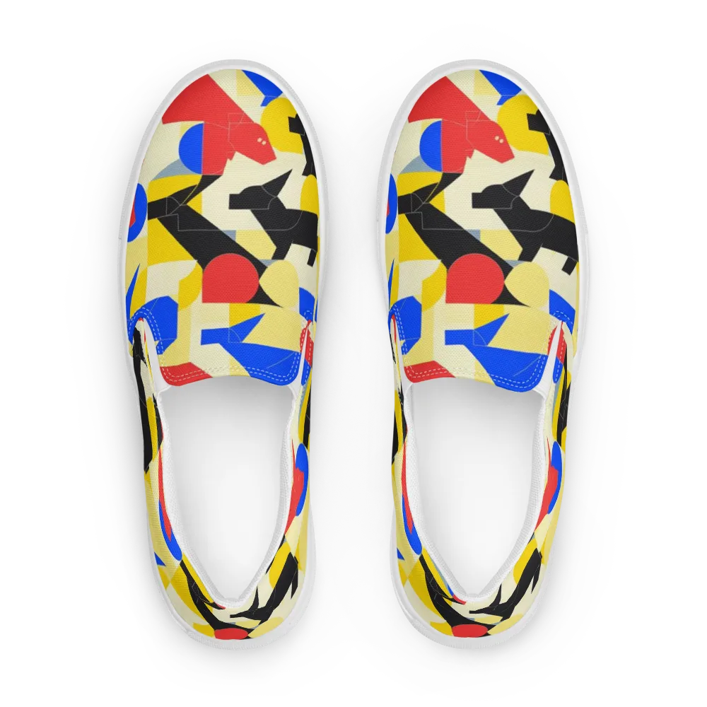 Bauhaus Wilds on Men's Slip-On Canvas Shoes — Front