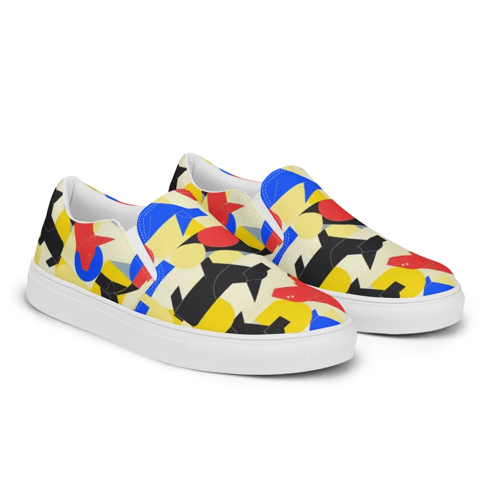 Bauhaus Wilds on Men's Slip-On Canvas Shoes — Right Front