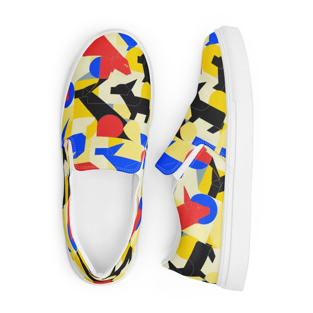 Bauhaus Wilds on Men's Slip-On Canvas Shoes — Front