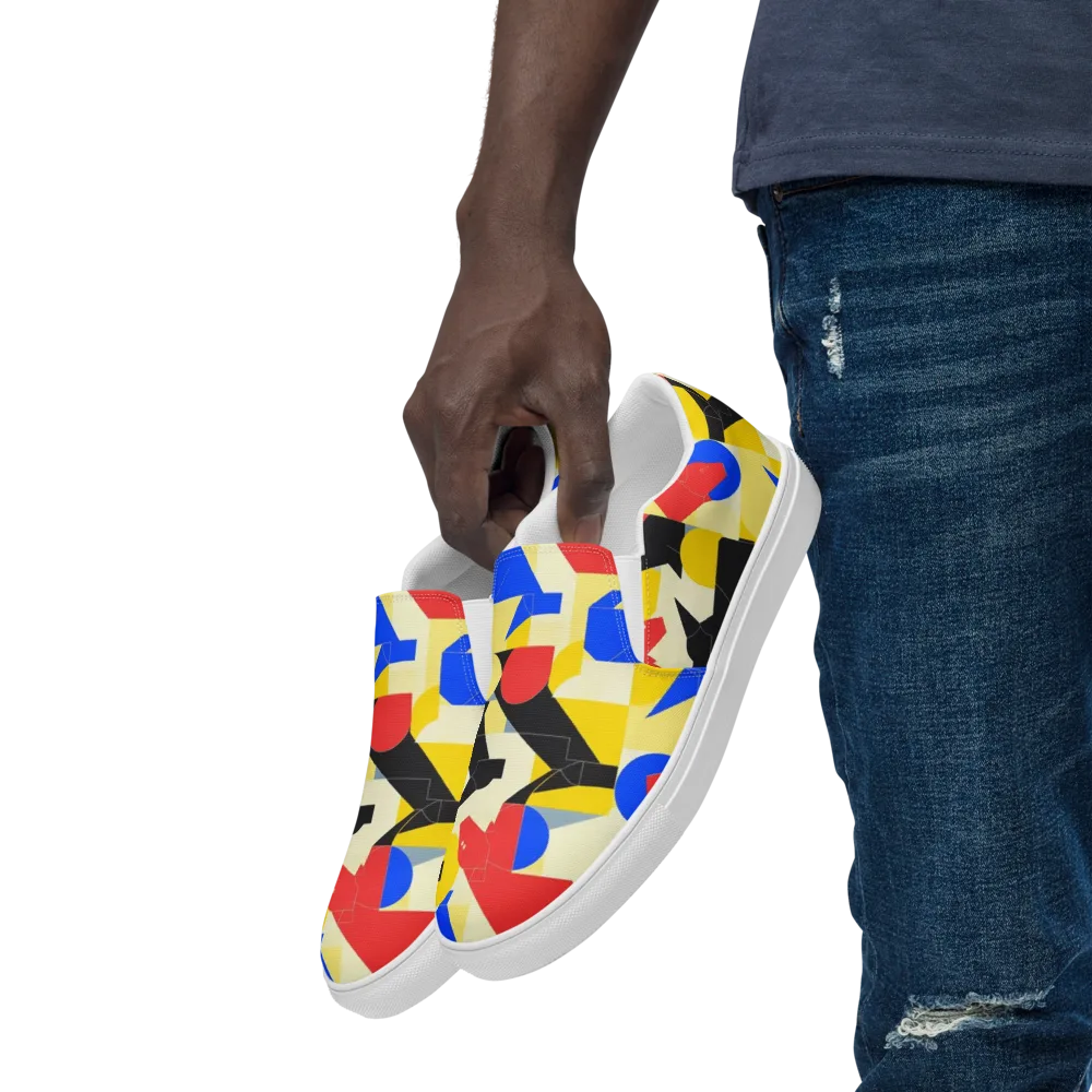 Bauhaus Wilds on Men's Slip-On Canvas Shoes — Left Front