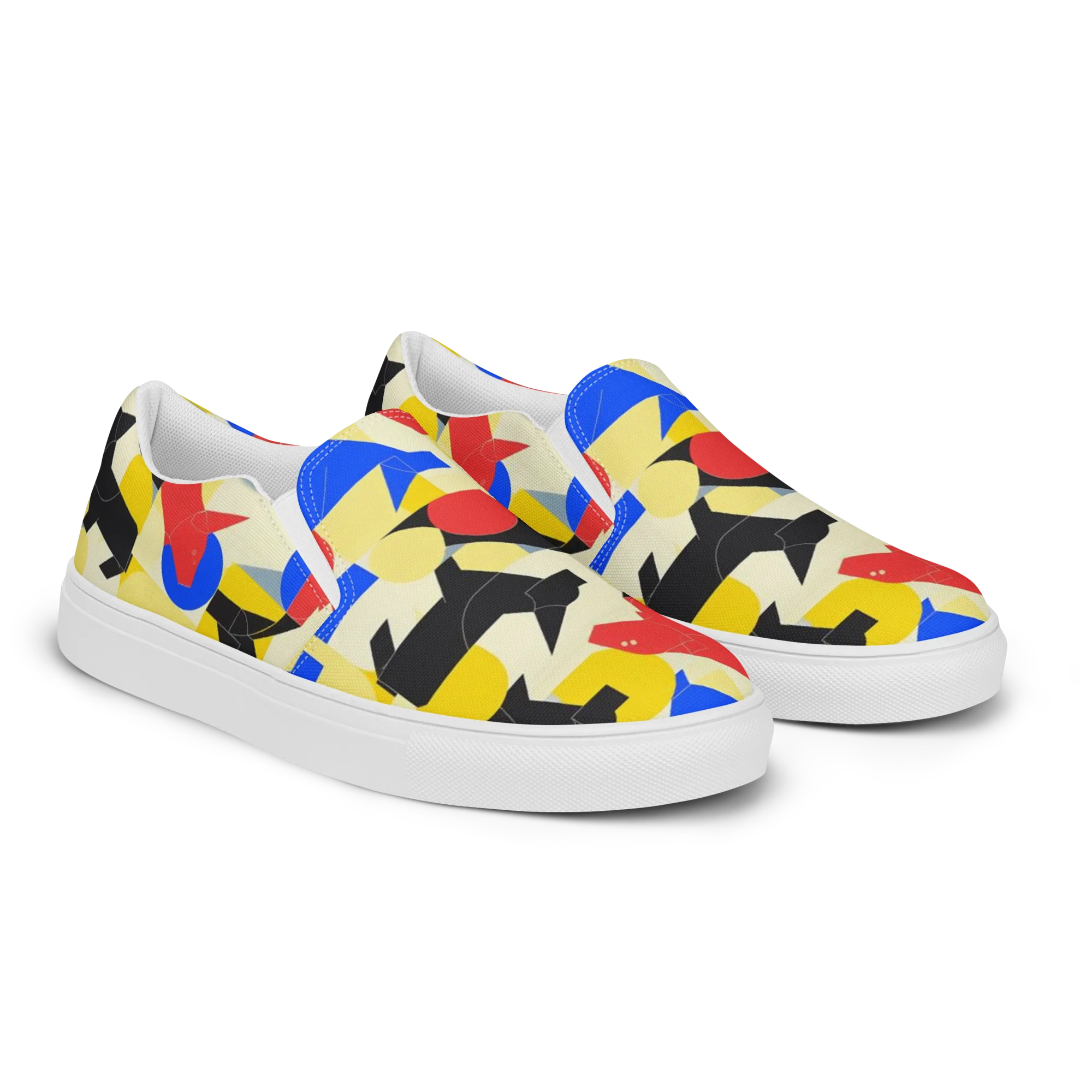 Bauhaus Wilds on Women's Slip-On Canvas Shoes — Right Front