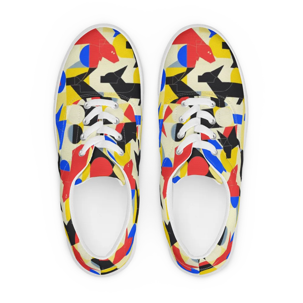 Bauhaus Wilds on Men's Lace-Up Canvas Shoes — Front