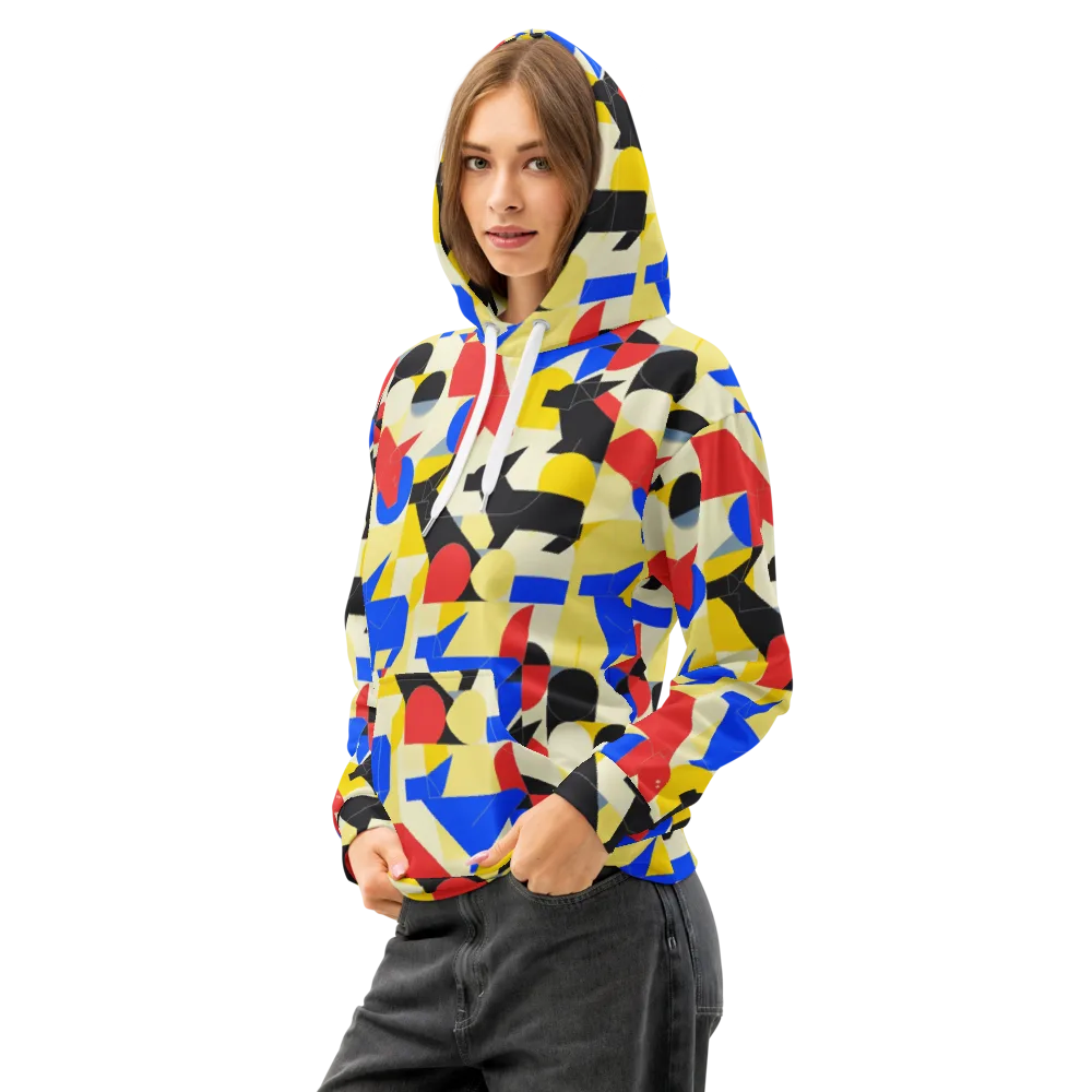 Bauhaus Wilds on Cotton Hoodie — Left Front