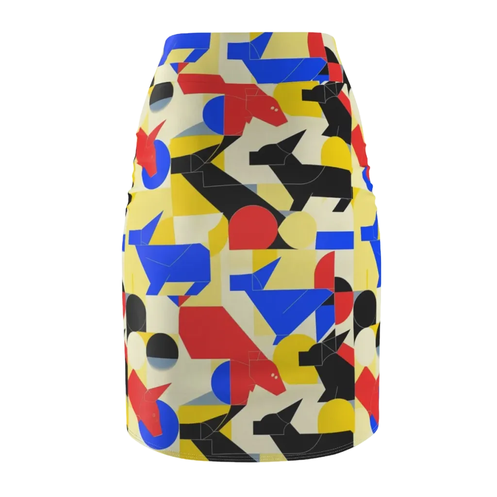 Bauhaus Wilds on Pencil Skirt — Back