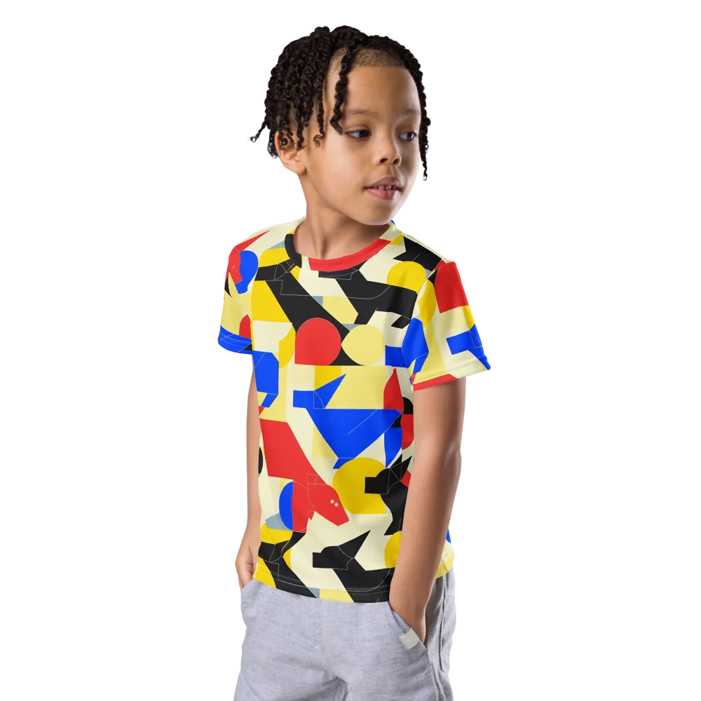 Bauhaus Wilds on Kids Crew Neck T-Shirt — Left Front