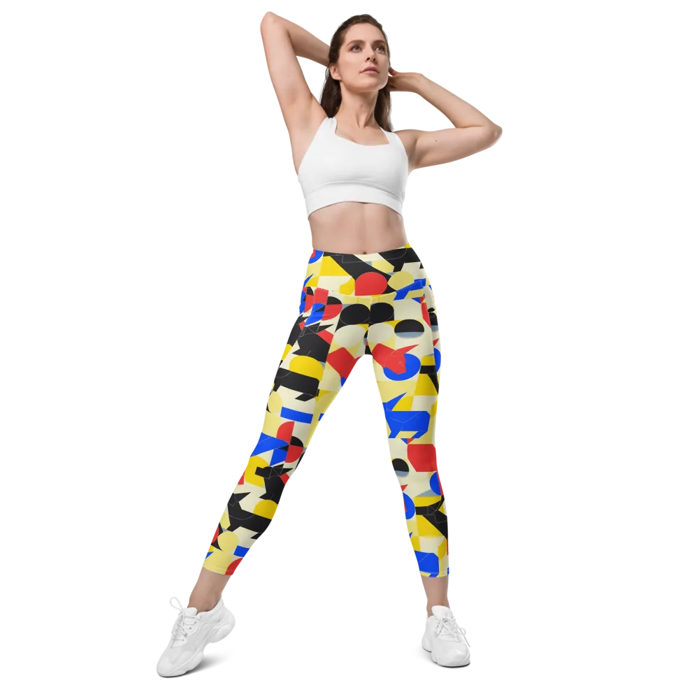 Bauhaus Wilds on Leggings with Pockets — Front