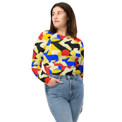Bauhaus Wilds on a Long Sleeve Crop Top