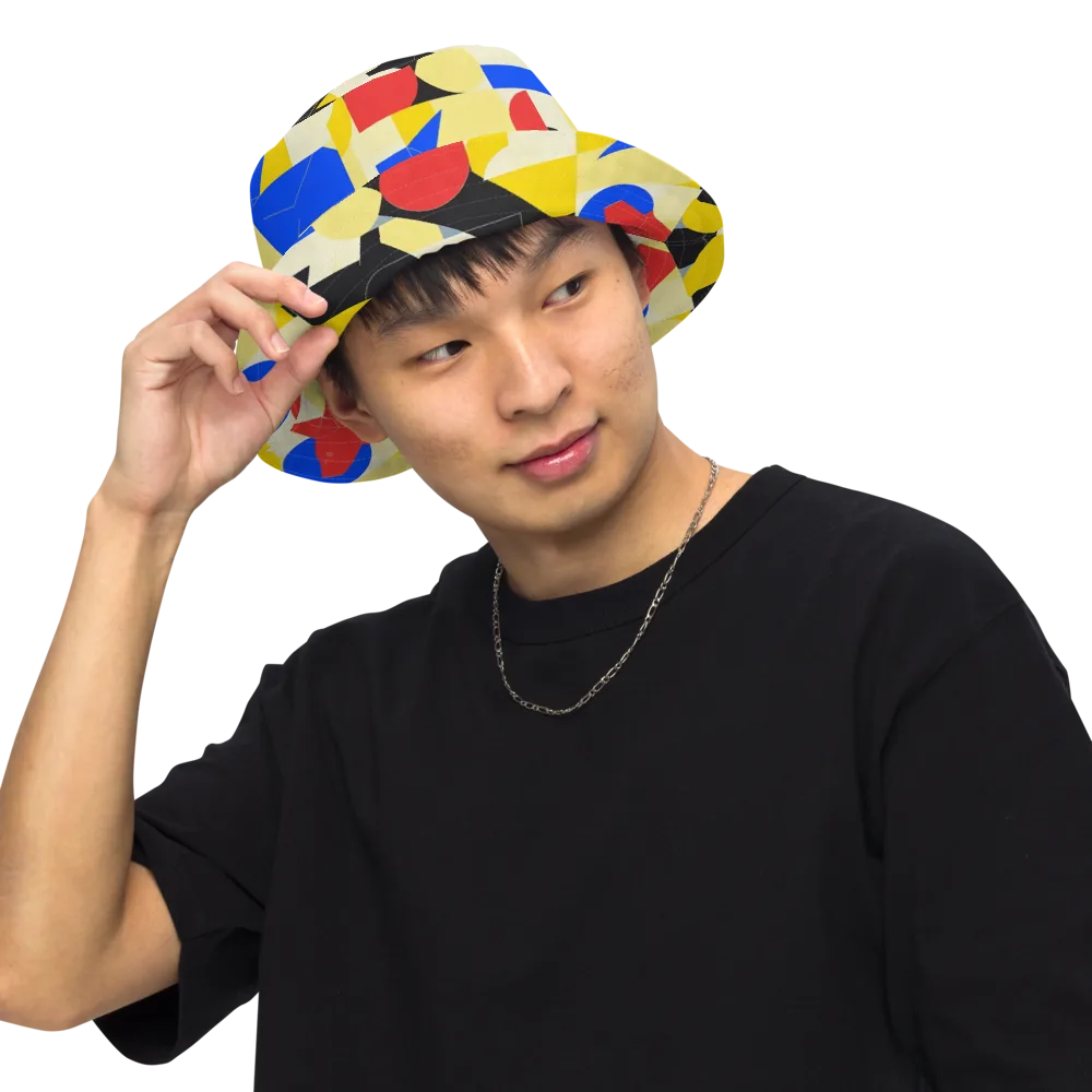 Bauhaus Wilds on Reversible Bucket Hat — Front Inside