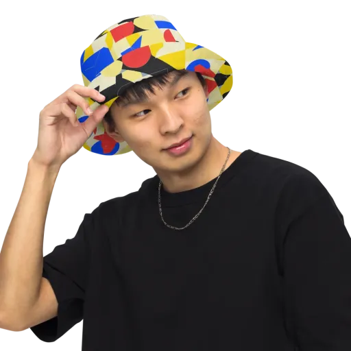 Bauhaus Wilds on a Reversible Bucket Hat