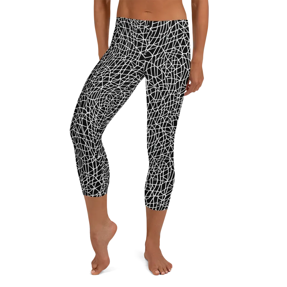 Nocturne Network on Capri Leggings — Front