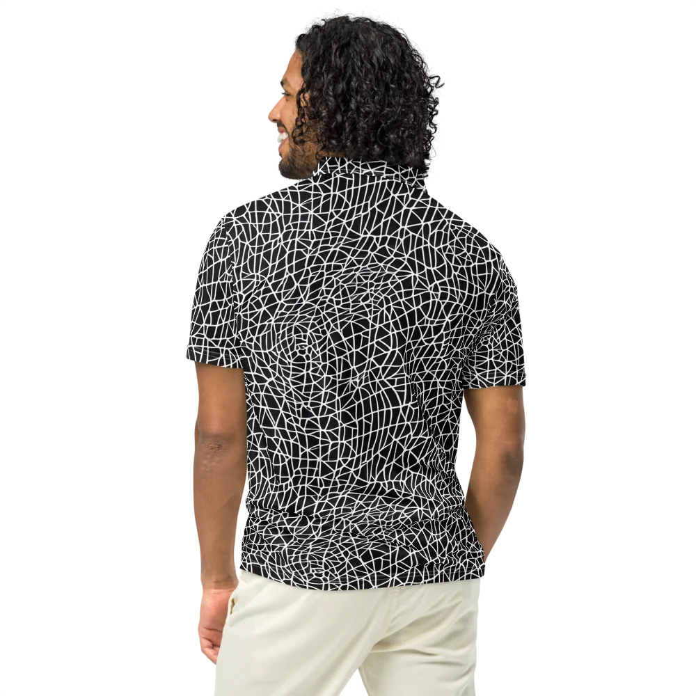 Nocturne Network on Men's Slim Fit Polo Shirt — Back