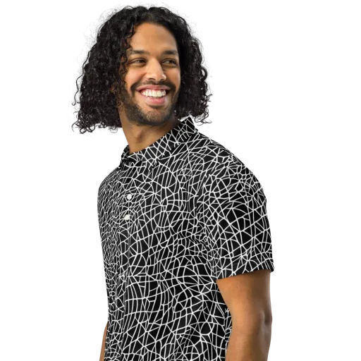 Nocturne Network on a Men's Slim Fit Polo Shirt