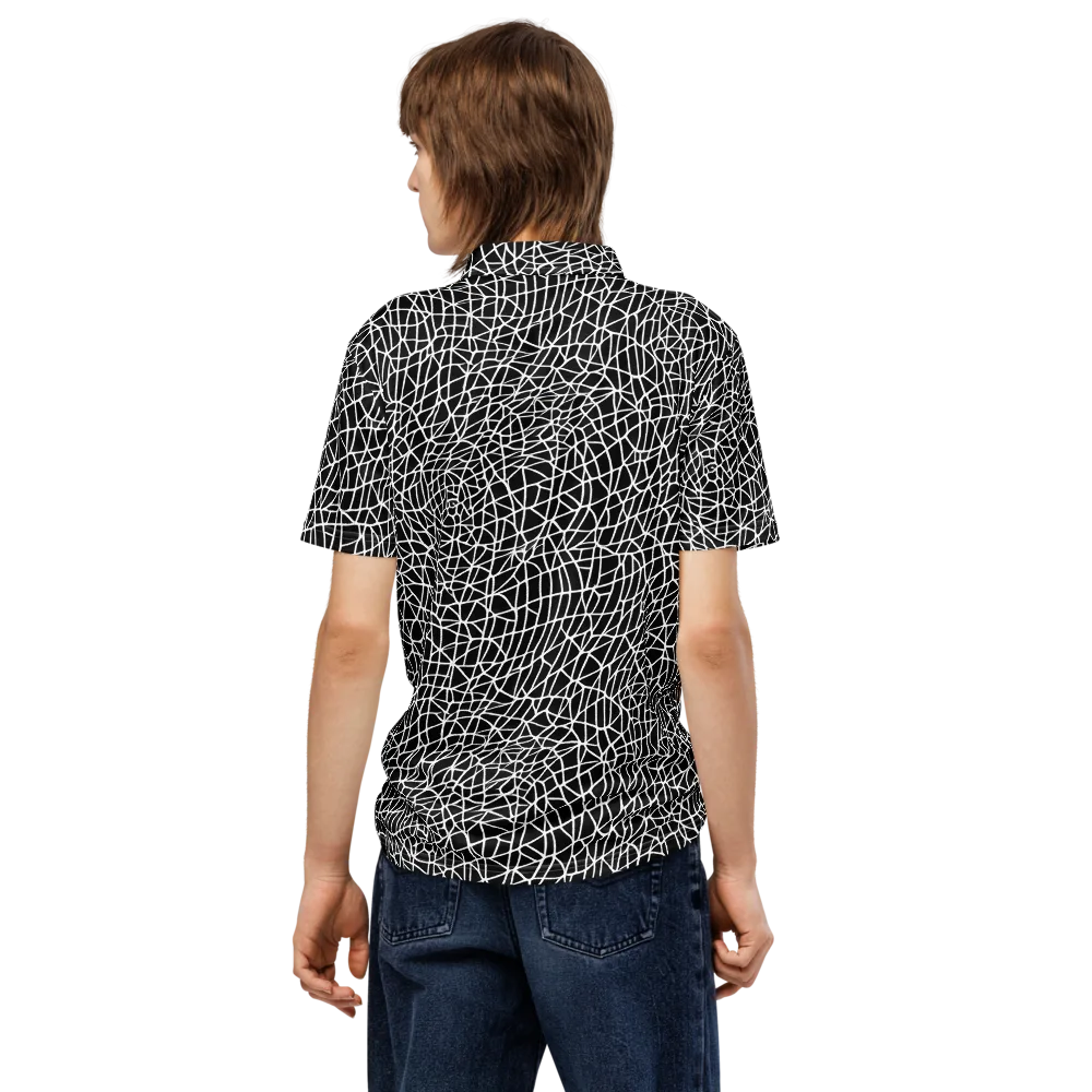 Nocturne Network on Men's Slim Fit Polo Shirt — Back