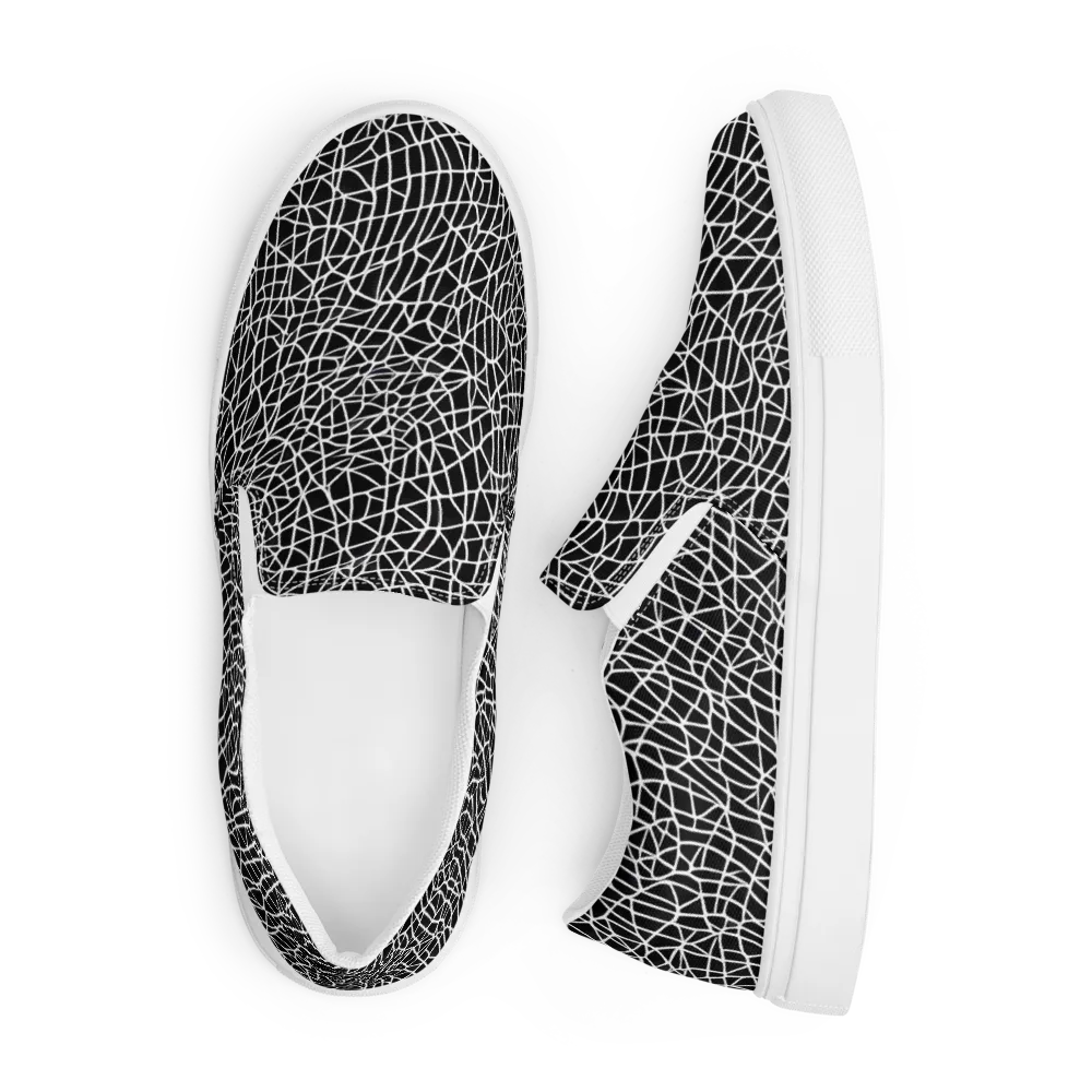 Nocturne Network on Men's Slip-On Canvas Shoes — Front