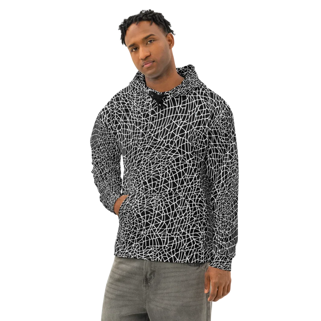 Nocturne Network on Cotton Hoodie — Left Front