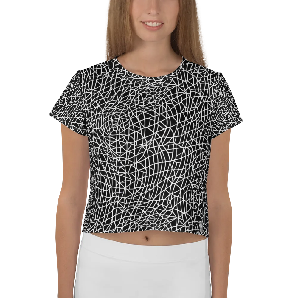 Nocturne Network on Crop Tee — Front