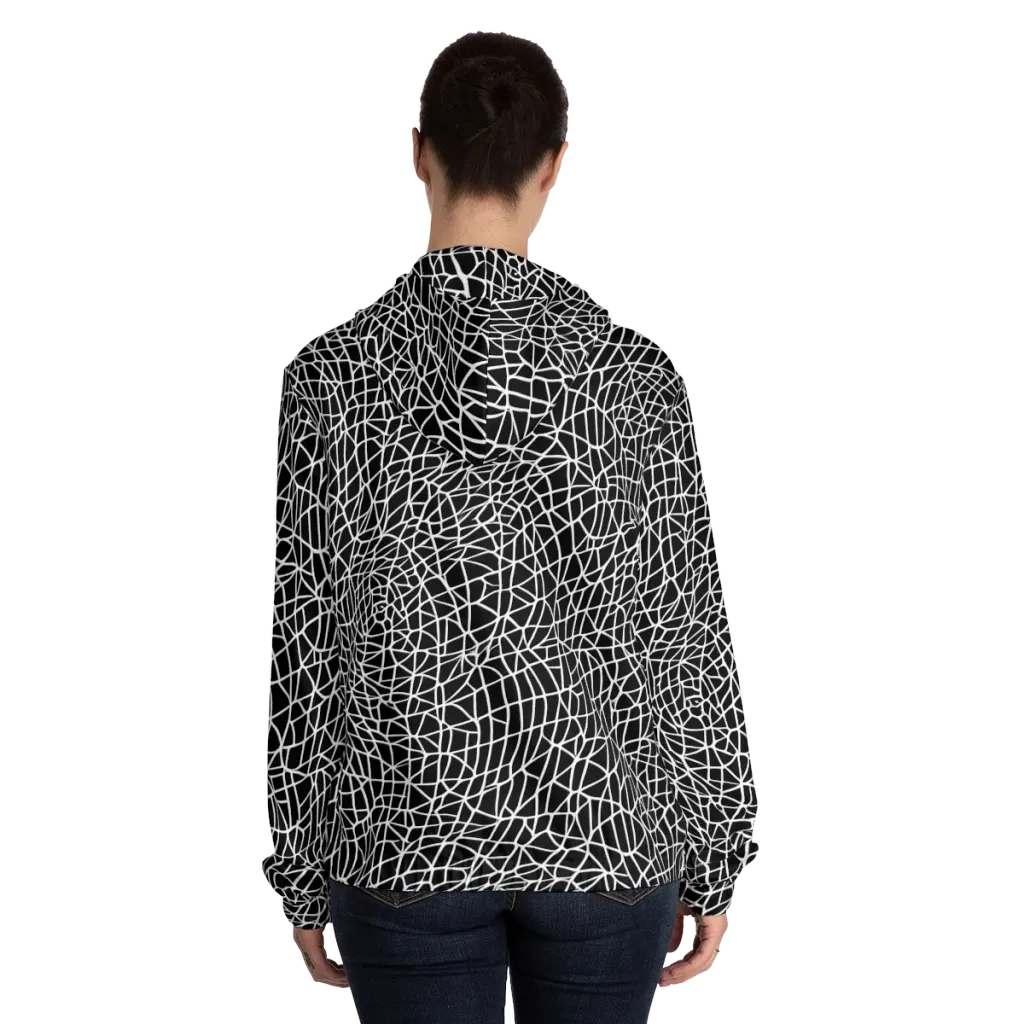 Nocturne Network on Women's Full-Zip Hoodie — Back On Person