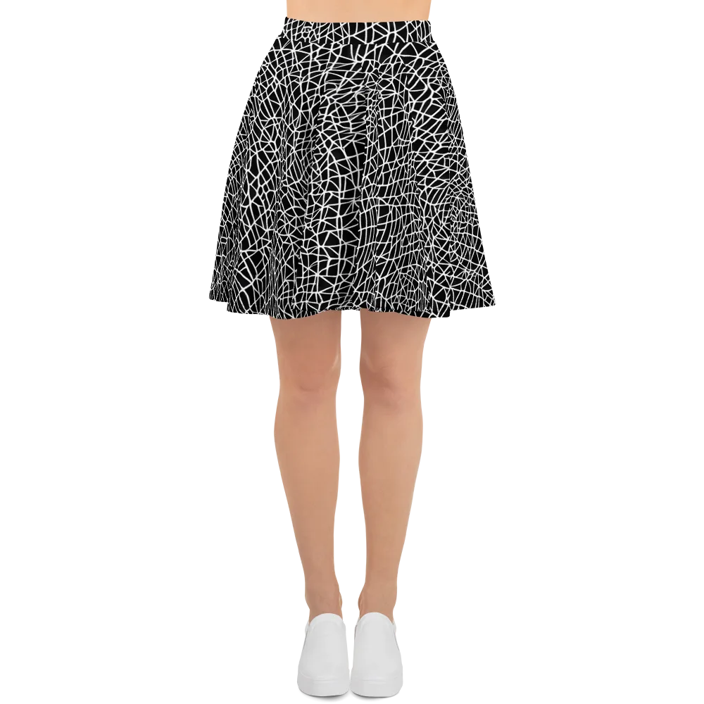 Nocturne Network on Skater Skirt — Front