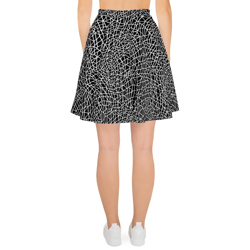 Nocturne Network on Skater Skirt — Back