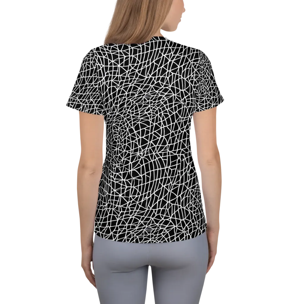 Nocturne Network on Women's Athletic T-Shirt — Back